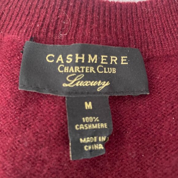 Holiday Red 100% cashmere cardigan sweater - Picture 2 of 9